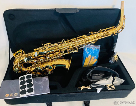 Nový Es- Alt saxofón - kópia k modelu Yamaha- pekný zvuk, ZLATOLAK